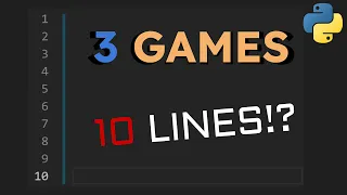 Create 3 games in 10 LINES of CODE - NO ENGINE