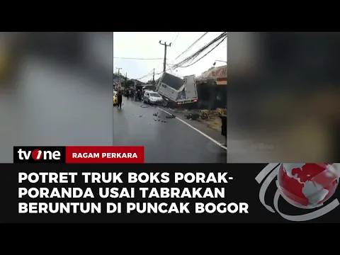 Penampakan Tabrakan Beruntun di Puncak Bogor