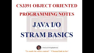 JAVA STREAM BASICS NOTES CS3391 OBJECT ORIENTED PROGRAMMING NOTES 2021 REGULATION CSE
