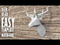 Deer head wall trophy DIY papercraft