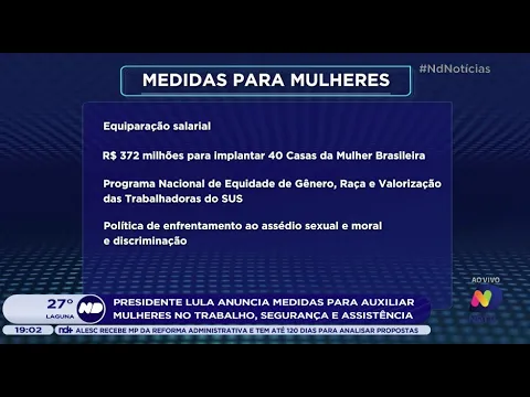 Presidente Lula anuncia medidas para auxiliar mulheres no trabalho, segurança e assistência