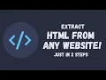 How to find source code of any website in original HTML format