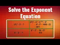 Solve the Exponent Equation Basic Math Exponent Rules Repeated Multiplication Integer