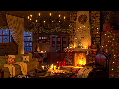 Download MP3 Instrumental Christmas Music with Cracking Fireplace - Cozy Christmas Ambience