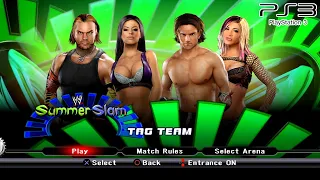 wwe smackdown vs raw 2009 ps3 candice michelle u0026 jeff hardy vs brian kendrick u0026 ashley tag team