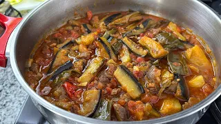 Tencerede PARMAK YEDİREN Lezzette😋ETLİ PATLICAN YEMEĞİ TARİFİ👌💯