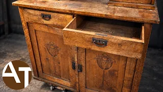 This is actually beautiful cabinet. 1930's china cabinet restoration.