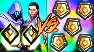 Valorant: 2 Radiants VS 5 Gold Players..! - Who Wins?