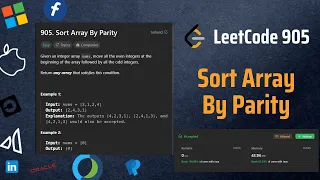 905 Sort Array By Parity Daily LeetCode Challenge with Leet Logics Easy Two Pointers