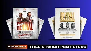 FREE PSD Church Flyer Files - Fully Editable WORD Abide in Me