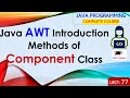 L77 Java AWT Introduction Methods of Component Class Java Programming Lectures in Hindi