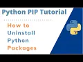How to Uninstall Python Packages in Jupyter Notebook