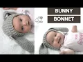 CROCHET Bunny Baby BONNET Crochet Pattern Step by Step Tutorial by Winding Road Crochet