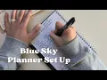 blue sky planner set up plan with me minimal planner minimalist planner Nicole makes plans