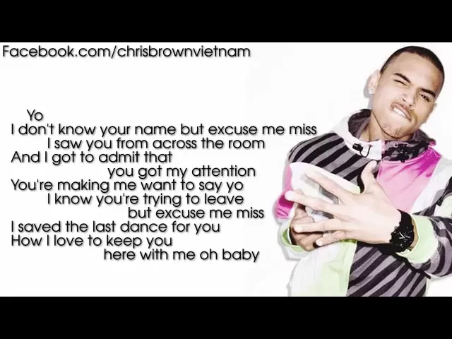 Download MP3 Chris Brown - Yo (Excuse Me Miss) [Lyrics Video]