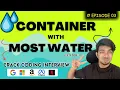 Container with most water Array Two pointers Leetcode 11 Placement Series