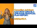 How to create a customized one page financial plan summary report - for Canadian Financial Planners