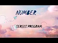 Number series program in Java - ICSE IX X