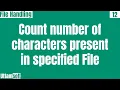 Java code to count number of characters present in specified file length method from file class