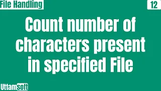 Java code to count number of characters present in specified file length method from file class