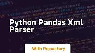 python pandas xml parser