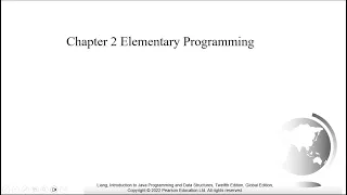 Chapter 2 - Elementary Programming