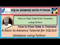 SQLite RDBMS With Python How to Clear Data in Treeview when Users click on Button