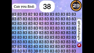 Can you find 31 and 38 before time ends. If you find comment, otherwise share to challenge. #find