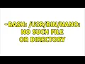 -bash nano No such file or directory
