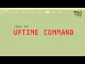 How to use the uptime command 2-Minute Linux Tips