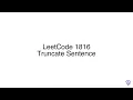LeetCode 1816 Truncate Sentence