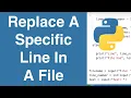 Replace A Specific Line In A File Python Examples