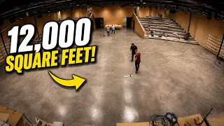 Coating A MASSIVE Floor With Concrete Overlay..