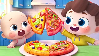 アツアツのピザをはんぶんこ🍕 わけあってたべよう！ | イエス！ネオ | 赤ちゃんが喜ぶ歌 | 童謡 | アニメ | 動画 | ベビーバス| BabyBus