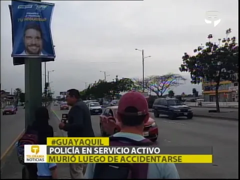 Policía en servicio activo murió luego de accidentarse
