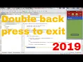 Android double back press to exit Android studio 3 3 1 tutorial NEW 2019