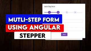 How To Make Angular Stepper Multi Step Form