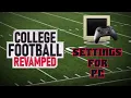 College football revamped ps3 Emulator settings Try this setting before you give up