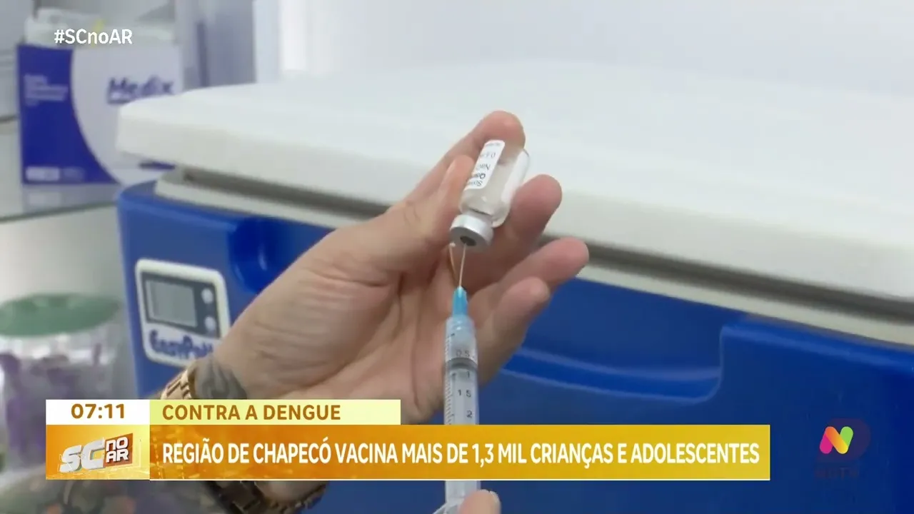Região de Chapecó imuniza mais de 1,3 mil crianças e adolescentes contra a dengue