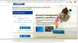 Lowe s credit card Login Payment Application