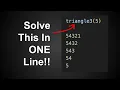 Number Triangles Can You Solve This In ONE Line 1
