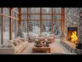Lagu Soothing Fire Sounds \u0026 Winter Snow | Cozy Room Ambience for Calm \u0026 Peaceful Christmas Relaxation