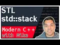 C STL std stack a container adaptor Modern Cpp Series Ep 131