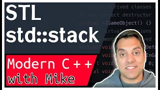 C STL std stack a container adaptor Modern Cpp Series Ep 131