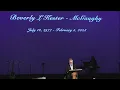 Beverly Kester-McGaughy Memorial Service