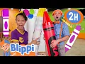 How Crayons are Made Blippi Painting for Kids Moonbug Kids - Art for Kids