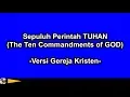 Download Lagu 10 (Sepuluh) Perintah Tuhan [The Ten Commandments of GOD] - Versi Gereja Kristen