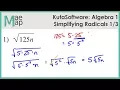 KutaSoftware Algebra 1 - Simplifying Radicals Part 1