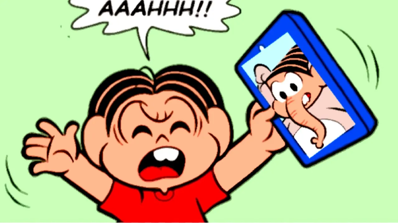COLOCANDO FILTRO NA VIDEOCHAMADA - QUADRINHOS DA TURMA DA MÔNICA