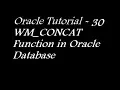 WM - CONCAT Function in Oracle Database